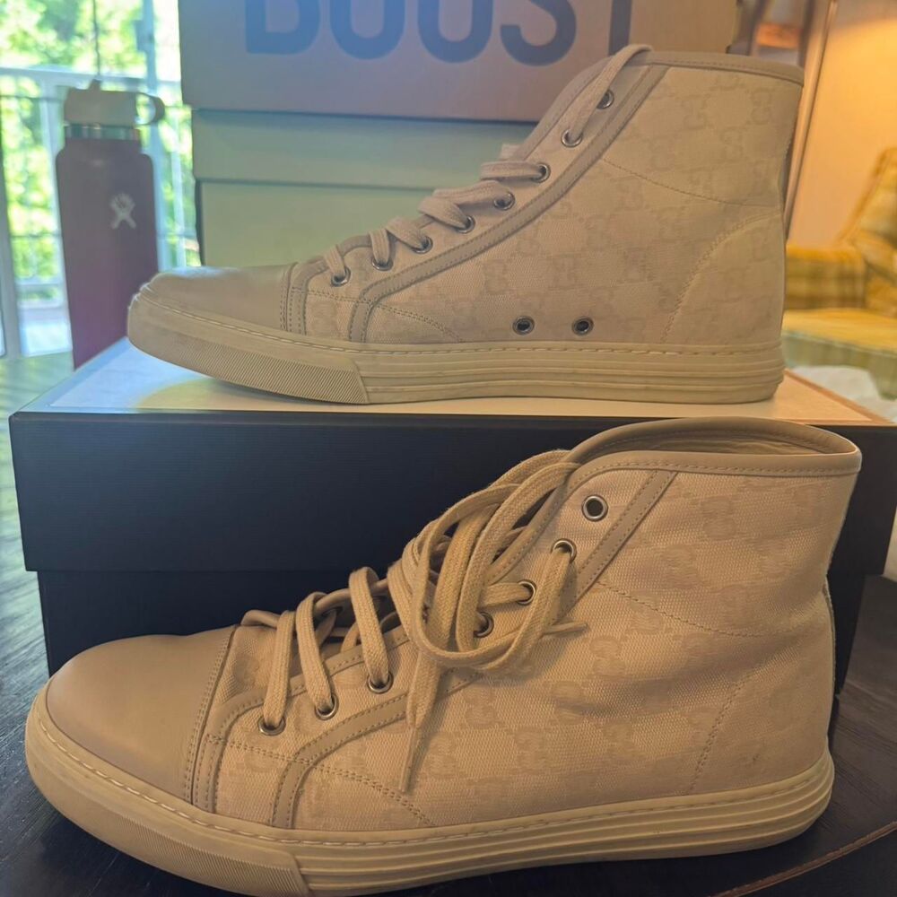 Gucci Men's Tan and Cream Trainers